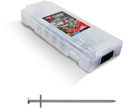 TOX L-BOXX Micro Felsbodenhering 6x170 mm, 10 STK. | Verzinkte Stahl-Heringe zur Sicherung von Zelten, in verklickbarer Transportbox, 094901515