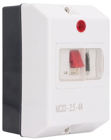 Interruttore Salvamotore con Luce di Segnalazione 2,5‑4A 230 240 V 400 415 V 500 V 690 V, Interruttore Automatico Motore Impermeabile IP55, Design a Pulsanti Premium per un
