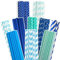 Gcardist Lot de 100 pailles jetables en papier bleu pour boire (10 motifs)