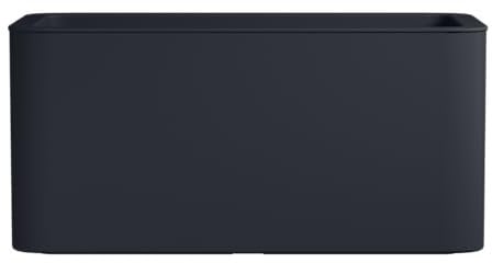 FLORUS Jive Terrace 80cm - Planter for Indoor & Outdoor - 100% Recycled Plastic - L78 x W39 x H37.2 cm - Grey/Anthracite