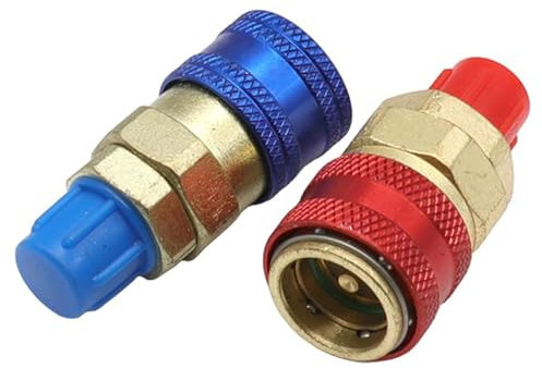 CVZQTE R134A Quick Connects Coupleur Adaptateur Adaptateur Connecteur Rapide Réfrigérants Adaptateurs de Couplage Rapide pour Climatisation