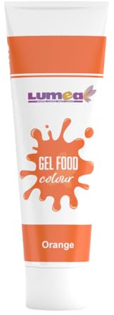 Lumea Lebensmittelfarbe, 30g, 21 Farben, zuckerfrei, wiederverschließbare Tube für Zuckermasse, Fondant & Co. (Orange)