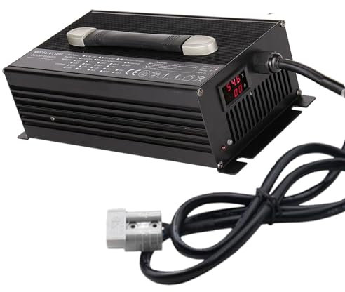 WLEJSL Chargeur Batterie Chariot Élévateur 36 V 25 A Chargeur Batterie de Maintien 1200 W avec Prise Anderson 350 A pour Transpalette, Autolaveuse, Charge de Batteries Chariot Golf,A1