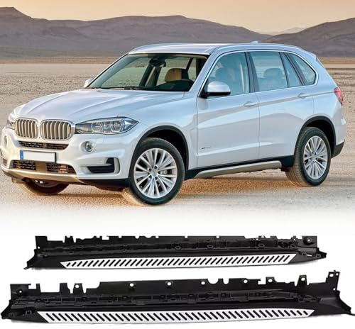Junberoy Lot de 2 marchepieds fixes pour BMW X5 F15 2014-2018 Noir