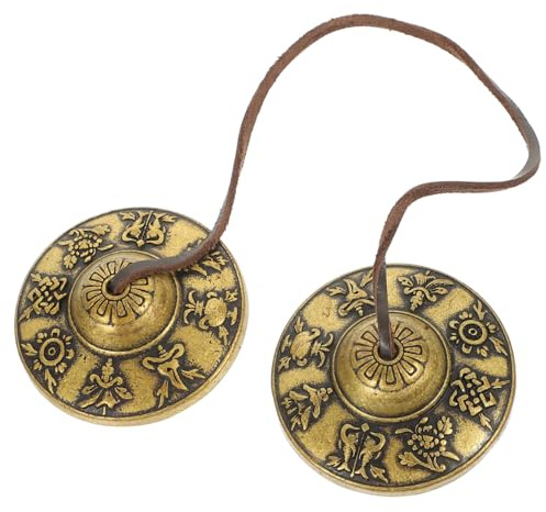 WHAMVOX Praktisches Percussioninstrument Meditationsbecken Reine Kupfer Buddhistische Glocke mit Harmonischen Tönen für Meditation und Yoga