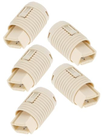 Douille de Lampe Céramique G9 Beige à Filetage M10, Lot de 5 | Isolation, Compatibilité Large pour Ampoules G9, Installation Simple, Usage Éclairage Intérieur Maison
