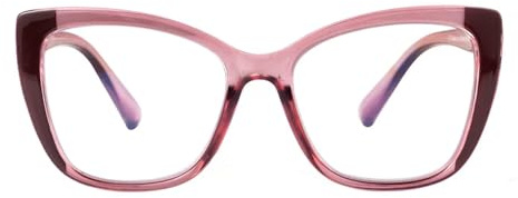 SKYWAY Übergröße Lesebrille Damen, Groß Mode Cat Eye Computerbrille Blaulichtfilter Brille mit Sehstärke