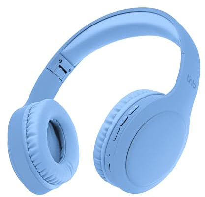 T'nB Tonality ANC - Casque Bluetooth sans Fil, Réduction de Bruit | Bluetooth 5.1, Autonomie jusqu'à 42 Heures, Micro Intégré, Pliable, Bleu Brume