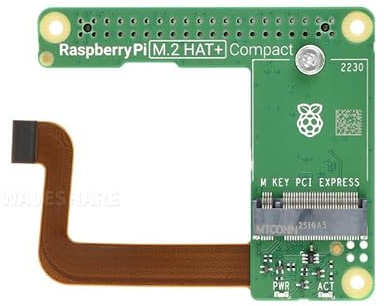 TUOPUONE Offizielles Raspb Pi M.2 HAT+ Compact, entworfen für Raspb Pi 5, HAT+ Standard, unterstützt NVMe Protokoll M.2 Solid State Drive mit 2230 Formfaktor, geeignet für die Verwendung mit dem Raspb