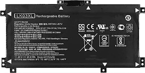 LK03XL Batterie compatible pour ordinateur portable HP Envy X360 Convertible 15m-cn0xxx 15-cr0xxx 15m-cn0012dx bp0xx bp112dx bp1xx bq021dx cn0011dx 17m-ae111dx ae0xx L09281-855 9 16814-855 916368-421