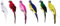 Fenteer 6 Realistische Wellensittich Ara Zaunfigur Gartenfigur Zaunhocker und