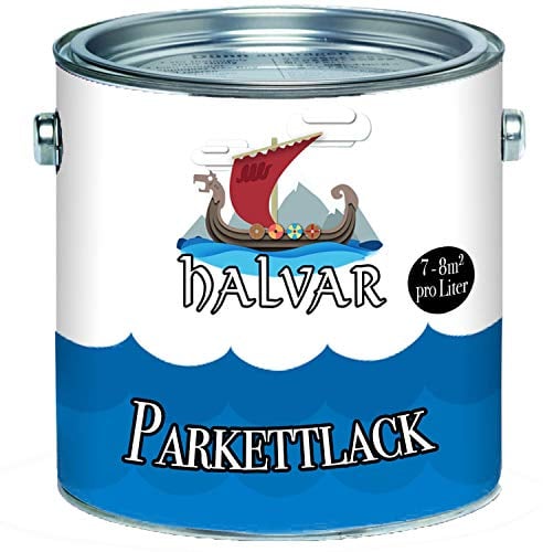 Halvar skandinavischer Parkettlack Treppenlack Parkettpflege farblos glänzend & seidenmatt Holzversiegelung (Glänzend, 2,5 L)