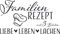 GRAZDesign Wandtattoo Wohnzimmer Familie Familienrezept mit 3 Zutaten, Lustig Sprüche Flur, Küche, Wandaufkleber selbstklebend, Wandsticker modern, 53x30cm, 073 dunkelgrau