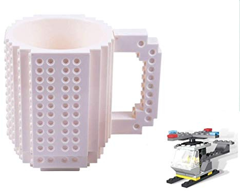 Tasse à café en forme de brique à construire Blanc