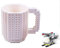 Tasse à café en forme de brique à construire Blanc