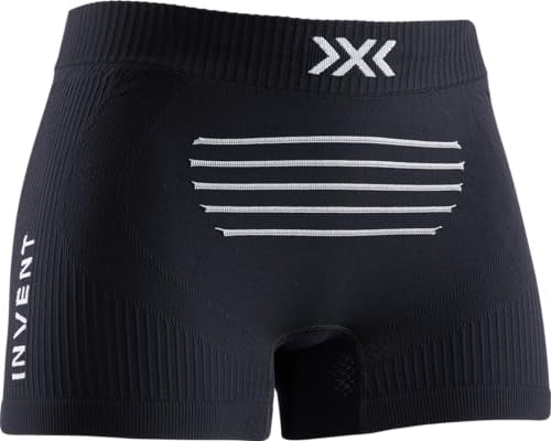 X-Bionic Damen Invent Boxer Shorts, Opal Black/Arctic White, S