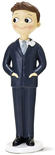 Mopec Figura Pastel Novio Manos en los Bolsillos, Azul, 21 cm