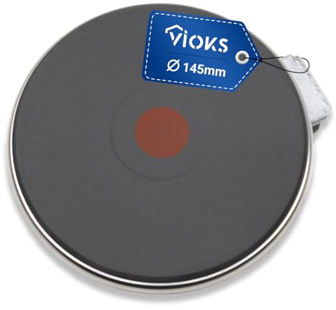 VIOKS Kochplatte für Kochfeld Herd Ø 145 mm 1500 Watt 230 Volt EGO 13.14463.040 1314463040 / für Kochmulden mit Massekochplatten/Universell einsetzbarer Alternativartikel