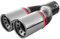 Universell Auspuffblende Doppelrohr Endrohr Edelstahl Auto Endrohrblenden Auspuffendrohr Auspuffrohr Tuning Schalldampf Blende Sport Rund Chrom Auspuffspitzen