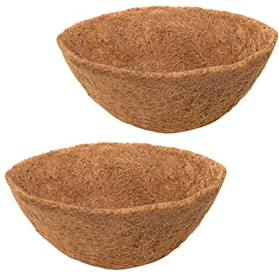 HH-LIFE 2 STK Kokoseinlage 35 cm Kokos-Einlage Natur für Hängemapeln Kokoseinlage Kokosmatte Hängekorb Kokos Ersatzeinlage Hanging Basket Für Garten Blumentopf