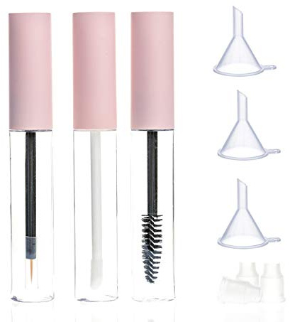 ICEYLI Leere Mascara-Tube, Eyeliner-Tube und Lipgloss-Röhrchen, Gummieinsätze und Trichter für Rizinusöl, ideales Set für DIY-Kosmetik