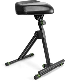 Gravity FM SEAT 1 - Höhenverstellbare Stehhilfe mit Fußstütze, Höhenverstellung bis 97 cm, schwarz