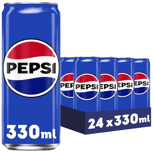 Pepsi regular Refresco de cola, pack de 24 latas de 330 ml, 7.92 litros en total