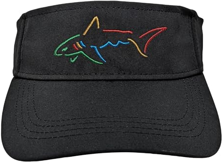 Greg Norman Men's Shark Logo Sports Visor (One Size, Black)