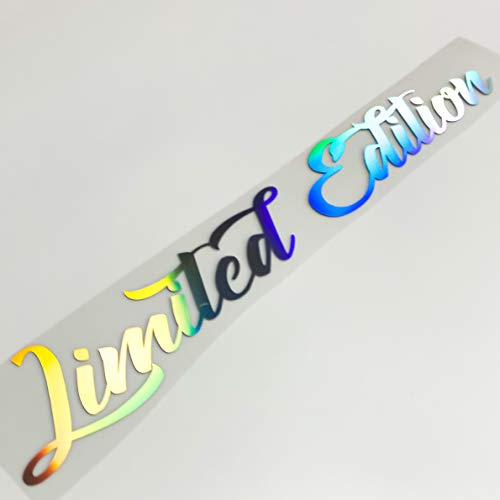 Limited Edition Aufkleber Hologramm Autoaufkleber Tuningsticker Regenbogenfarben Sticker Oilslick (Rot, 30 cm)