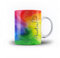 iCaseDesigner Personalised Watercolour Painting Name with Heart 11oz Ceramic Mug - 13. Rainbow Swirl Vertical Name