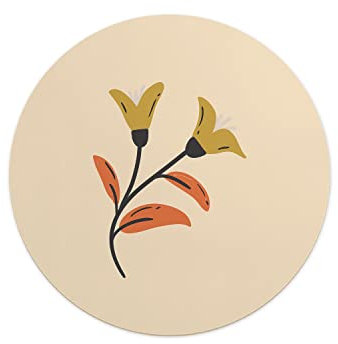 Questo Casa, Tapis de Souris Rond imprimé numérique avec Fond antidérapant pour Bureau et Maison Diamètre 22 cm