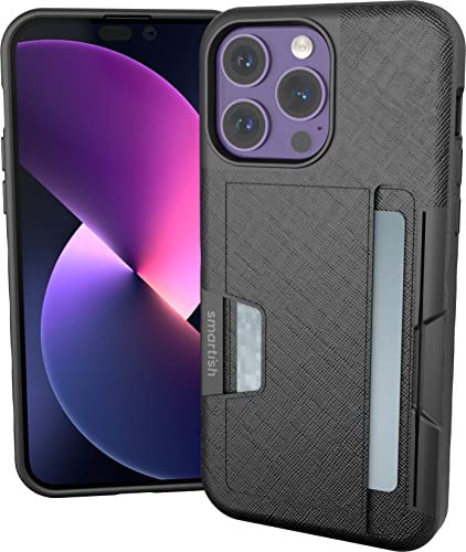 Smartish® Custodia a portafoglio per iPhone 14 Pro Max – Wallet Slayer Vol. 2 [sottile/protettiva] porta carte di credito con cavalletto, testato contro le cadute, compatibile con Apple iPhone 14 Pro