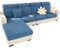 SHANNA Sofa Überzug Stretch, Couch Sofabezug 1 2 3 Sitzer L Form Ecksofa, Sofa Cover Sitzkissenbezug Sofaüberwürfe rutschfest Möbelschutz mit Elastischem Boden,(Blätter Marineblau, Recamiere)