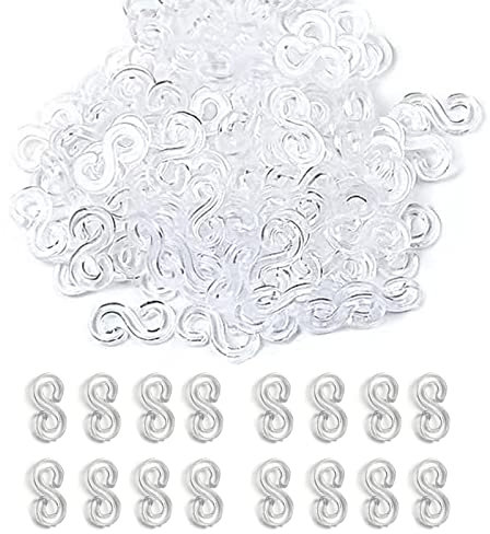 Clip a S in gomma, 1000 pezzi, clip per elastici in plastica, connettori di ricarica, kit per braccialetti a telaio, kit di ricarica fai da te