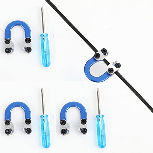 wolfman 3Pcs Bogenschießen D Loop Metall D Ring U Nocke Ring für Daumen Tigger Release Bogenschießen Compound Bogen String Release Nocke Schleife Schnalle Jagd Zubehör (blau)