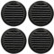 4 Pcs of Black Louvred Wall Vent Grille with Flyscreen for Ø 125 mm / 5 Round Wall Outlet - Air Ventilation Duct Cover with Anti-Insect Mesh and Rear Spigot, Tough and Durable ABS Plastic
