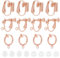 SUNNYCLUE 1 Box 18 Stück 3 Stile Clip On Ohrringe Konverter Ohrring Clip Verschlüsse Roségold Ohrclips On Creolen Ohrringe Nicht Durchbohrte Ohren Ohrclips Für Die Schmuckherstellung Ohrhänger Für Erw