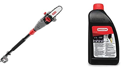 OREGON PS750 - Élagueuse sur Perche Télescopique 230V, Électrique et Filaire, Longue Portée & Huile pour Chaîne et Guide-Chaîne de Tronçonneuse, 1 L (O10-4935)
