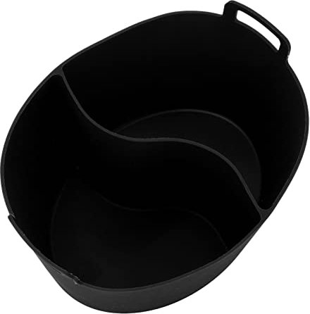 Slow Cooker Liner Crock Pot Liners Food Grade Silicone Leakage Proof Reusable Heat Resistant Pot Divider Liner (Black)