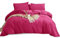 Imperial Rooms King Size Duvet Cover Sets Brushed Microfiber 3 PCs Plain Bedding Set with Pillow Cases Button Closure Ultra Soft Quilt Bed Cover (230 x 220 Cm Pink)