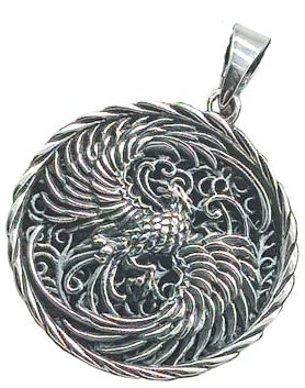 Kiss of Leather Anhänger Phönix aus 925 Sterling Silber Si. 470