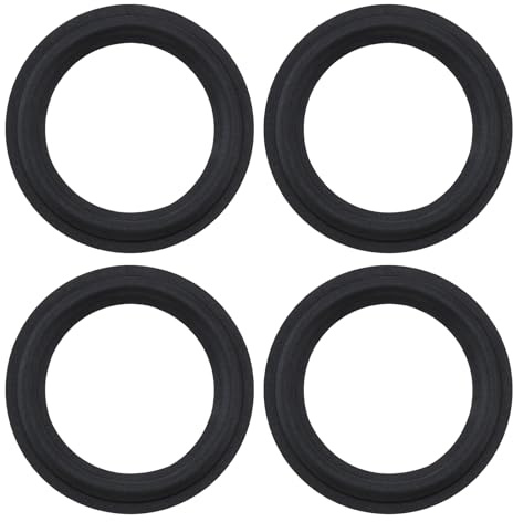 ECSiNG 4 Pièces 6,5 Pouces Haut-Parleur Bord en Mousse Pièce de Rechange de Réparation de Haut-Parleur Diamètre Intérieur 106 Mm Diamètre Extérieur 152,7 Mm pour Réparation de Haut-Parleur Bricolage
