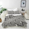 ANHOPE Geometrisch Welle Gestreift Bettwäsche Set 2 Teilig Bettbezug 135x200 cm + Kissenbezug 80x80 cm Weich Microfaser Bettbezüge mit Reißverschluss Ganzjahres Bettdeckenbezug Set