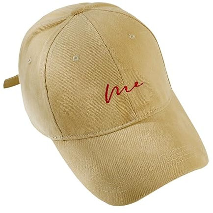COTIDI Herren-Kappe, 100% Baumwolle, Baseball, verstellbar, beige, One Size