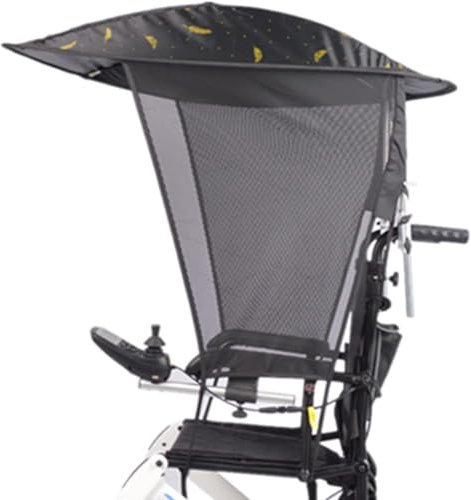 Rollstuhl-Sonnenschirm, universeller Sonnenschutz, Regenschutz, elektrischer Rollstuhl-Regenschirm, Markise, UV-beständiger Schutz, Schirmständer, Regenschirm, Stuhlmuschel (Farbe: Sommer-Stil,