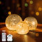 YeahBoom 3er LED Kugelleuchte Set,LED Glaskugel Lichterketten,8 Modi Deko Lampe Batteriebetrieben,LED Kugel mit Timer,Weihnachtsdeko Beleuchtet mit Crackle Glas,LED Crackle Glas Lampe