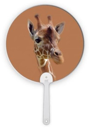 no/no Giraffe Lateral Horn Hals Kunststoff Rund Handventilator Dekorationen Handwerk