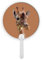 no/no Giraffe Lateral Horn Hals Kunststoff Rund Handventilator Dekorationen Handwerk
