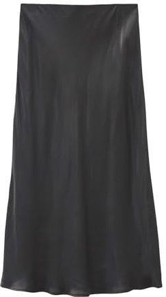 someday Damen Midirock | Midirock ODINI Pure aus Satin Silver Moon, 38
