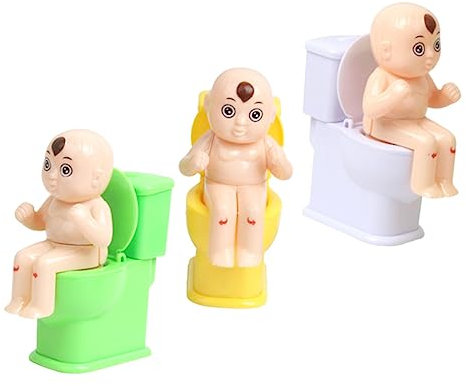 JOINPAYA 3 Stück Toilettenpuppe Winzige Toilette Töpfchen Toiletten Trickspielzeug Bezauberndes Spielzeug Für Die Nächste Toilette Halloween Trickspielzeug Toilettenmonster Streich